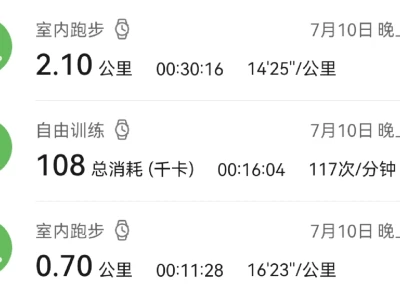 今天的运动我做到了!🏃♂️