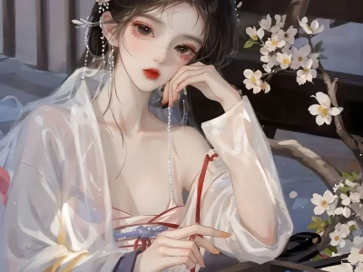 娇媚美人古言小说封面底图