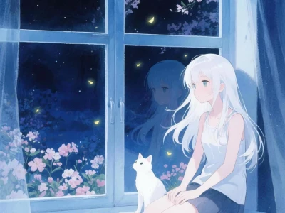 女漫|在夏夜看萤火虫的少女🌙