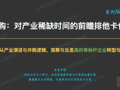 AI研报90:从产业演进和并购的稀缺本质,看美的和传统产业龙头的转型并购