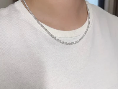 天然淡水灰baby链~