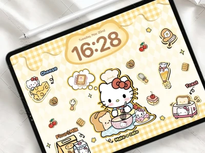 14|快来围观kitty主厨的烘焙现场!|平板壁纸