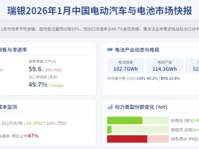 瑞银研报-解码一月车市寒流,电动车行业迎关键分歧点