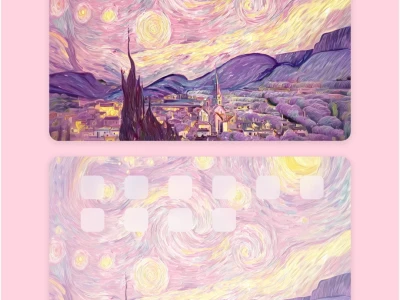 平板壁纸 | 梵高星空 | 紫色系 | 星空