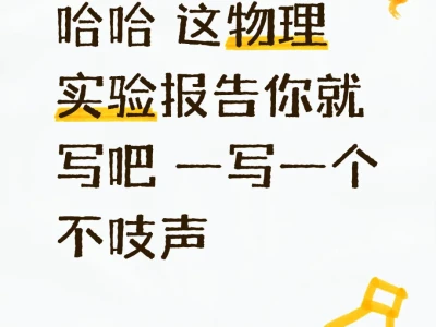 物理实验报告我讨厌你