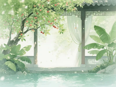 樱桃染红,芭蕉泼绿