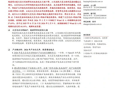 『研报』太空光伏+钙钛矿概念股票池及主题指数:太空光伏+钙钛矿,开启能源新纪元,掘金万亿级“空天经济”新赛道