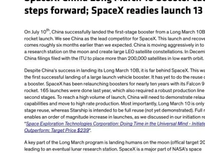 研报·伯恩斯坦-长征十号乙回收成功后,SpaceX 的真正长期竞争者出现了吗