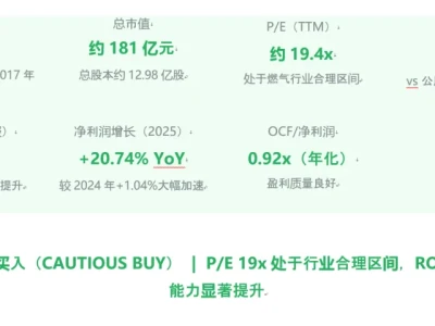 【个股研报3.2/5】佛燃能源_价值投资深度研究报告