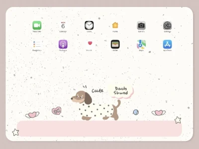 ipad壁纸|腊肠小狗|治愈卡通壁纸||腊肠小狗