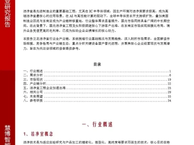 【证券研报】洁净室行业深度:需求分析、市场现状、产业链及相关公司深度梳理