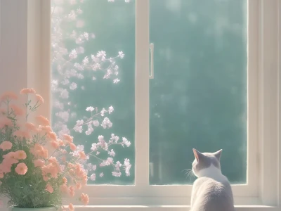 淋浴阳光的猫咪