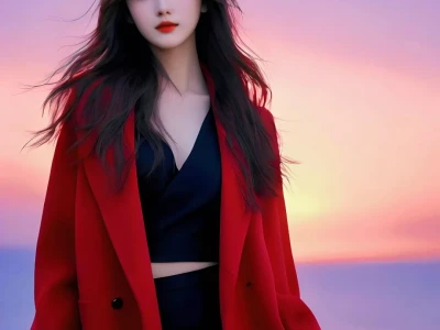 晚霞美女，海边风情，你心动了吗？