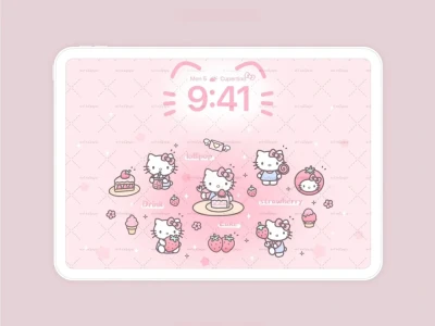 莓烦恼 kitty 丨平板壁纸 6.10莓烦恼 kitty