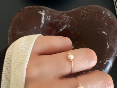这款天然珍珠戒指,精致女孩的必备单品🥰