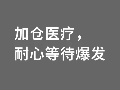 加仓医疗，耐心等待爆发