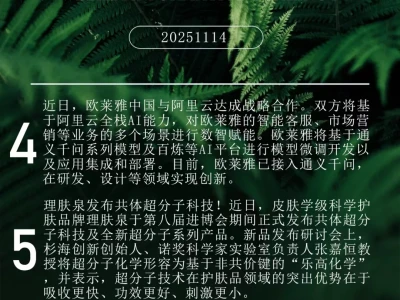 化妆品行业每周资讯分享