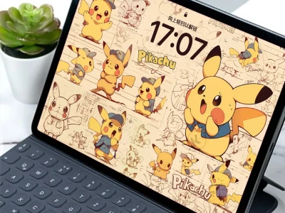 可爱皮卡丘ipad 平板壁纸来咯~