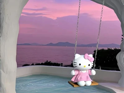 海岛/Hello Kitty全屏壁纸