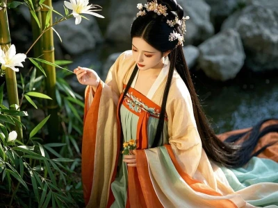 豆包生成的古装美女图片