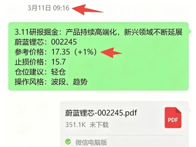 《研报掘金》案例分享:蔚蓝锂芯、中国巨石