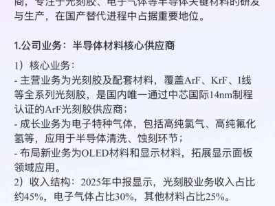 南大光电研报要点