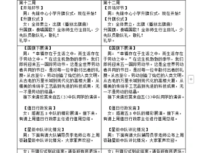 22周升旗仪式主持稿✅