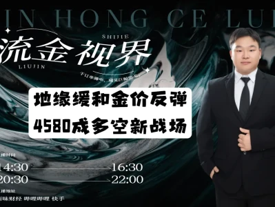 金泓研报:5.26|地缘缓和金价反弹,4580成多空新战场