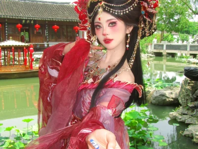 果然红色汉服最出片