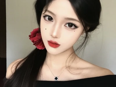 大女人味｜黑发红唇的清冷感