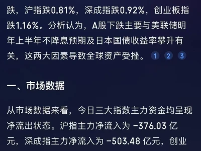 A股今天为什么跌？炒股买什么？新方向来了