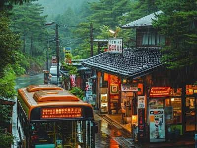 谁懂啊!仿佛走进《千与千寻》雨夜电车场景