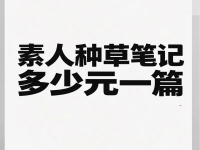 小红书素人种草笔记多少💰一篇?看完不踩