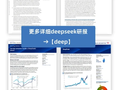 高盛研报对Deepseek的分析真的太清晰了！