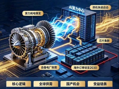 靓心投研|深度研报:燃气轮机 ——AI 算力中心自主供电刚需,全球爆单 + 国产替代双景气主线!