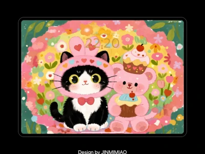 壁纸分享 | 熊熊和猫猫iPad壁纸