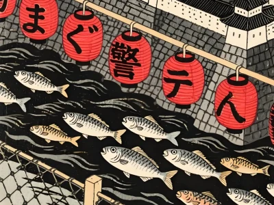 🎨浮世绘奇幻记:传统与海洋的视觉盛宴