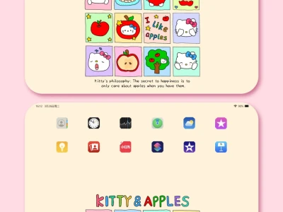 ins风苹果HelloKitty丨335丨可爱平板壁纸