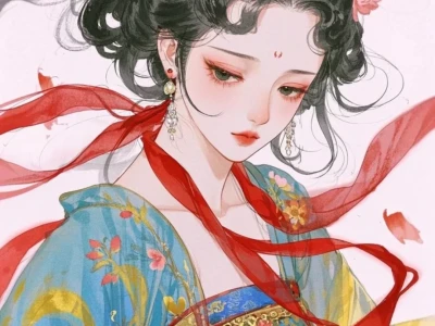 图一的古风女孩，好喜欢！