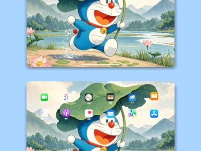 【八张】哆啦A梦平板/电脑治愈系壁纸
