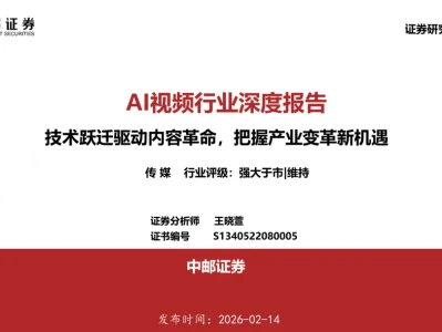 【精选研报】【中邮证券】:AI视频行业深度报告:技术跃迁驱动内容革命,把握产业变革新机遇 - 发现报告.pdf附下载