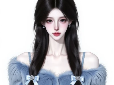 唯美女头|蓝色花海