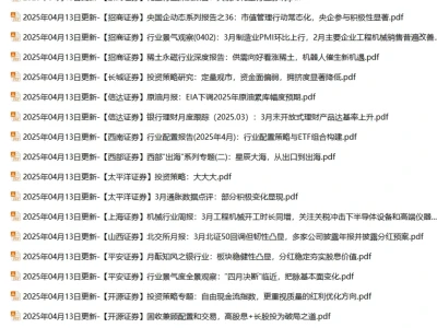 2025券商研报合集 各行业投资策略研究