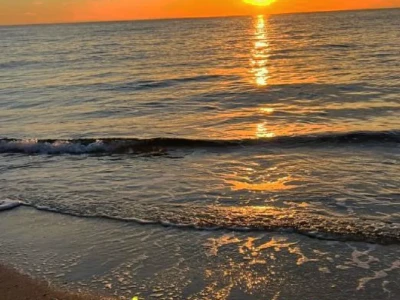 梦幻沙滩夕阳，壁纸里的极致风景