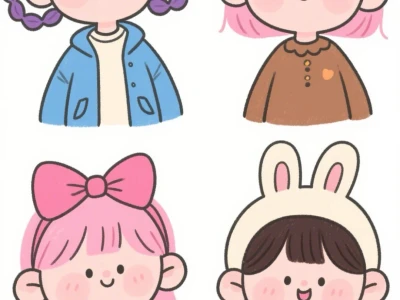 带娃画简笔画|甜美女孩