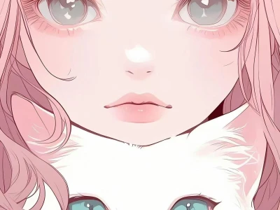 猫咪与女孩儿【全屏壁纸】
