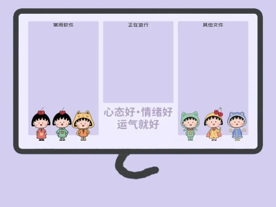 樱桃小丸子|499|心态好运气就好电脑壁纸