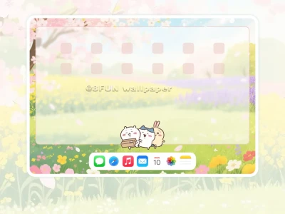 春日里•chiikawa丨粉色打工人治愈平板壁纸