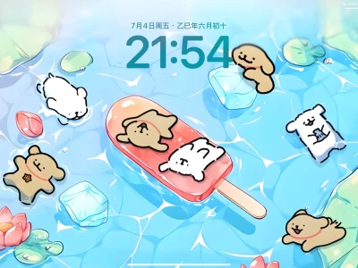 平板壁纸|线条小狗系列