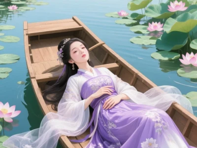 ✨荷间泛舟:古风美女的诗意雅韵✨